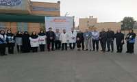بازدید معاون اجرایی معاونت بهداشت دانشگاه از ایستگاه خدمات درمانی در مسیر مراسم وداع با رهبر شهید